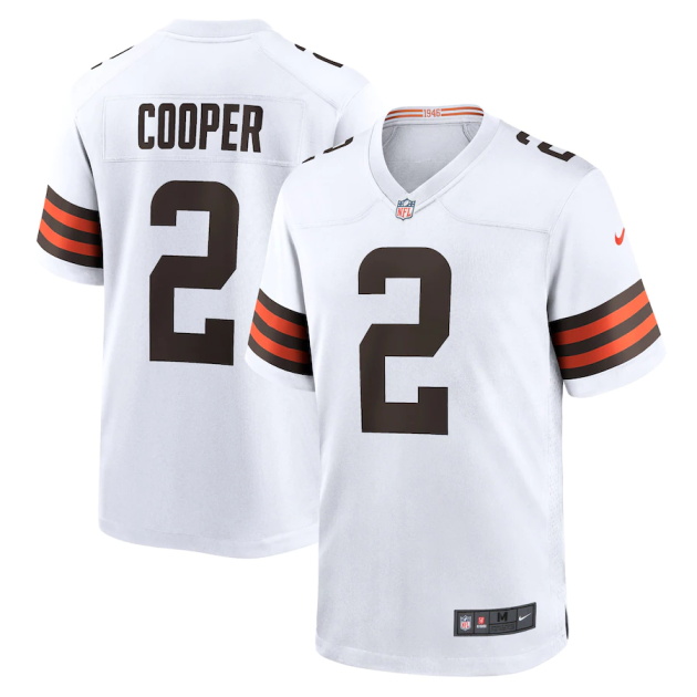 mens nike amari cooper white cleveland browns game jersey